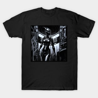 Dark Wave Robot Woman T-Shirt